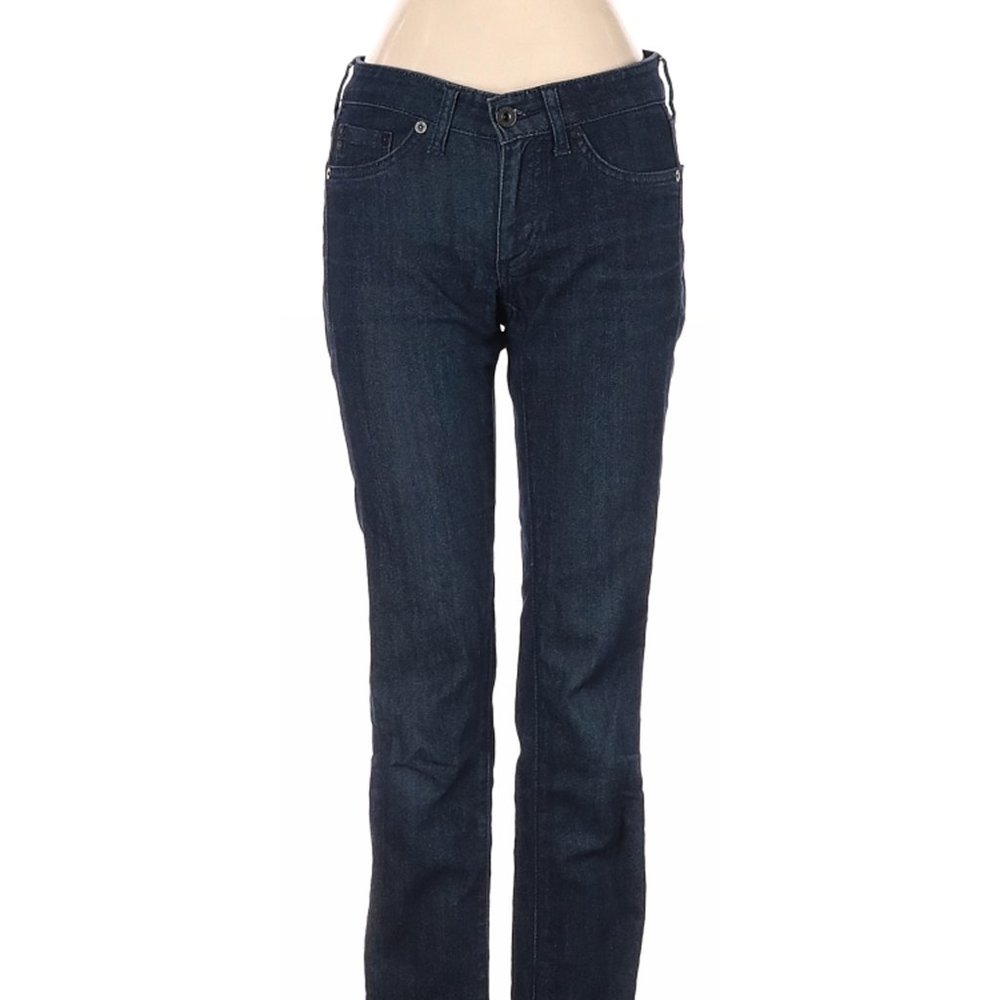 Adriano Goldschmied Jeans Blue Straight Leg Low Rise Waist Sz 25 #162